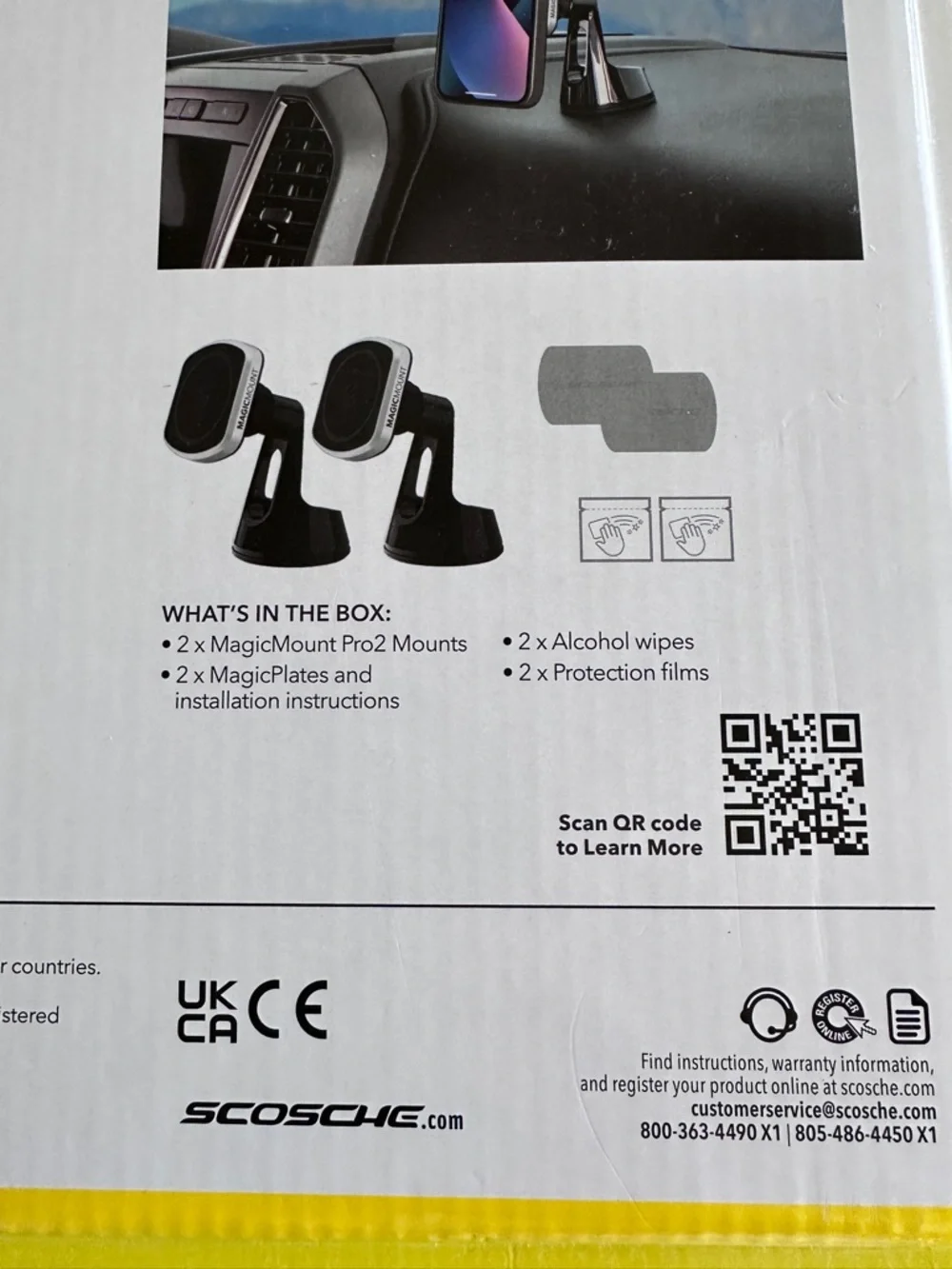 Scosche MagicMount PRO2 Magnetic Phone Mount - Black (Two-Pack)